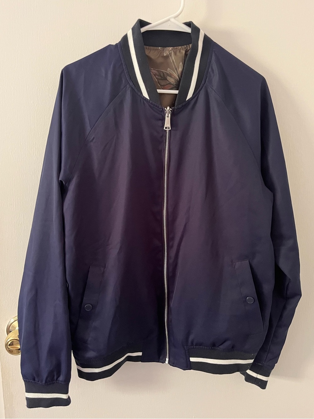 Scotch & Soda Reversible Bomber Jacket Navy Olive Medium